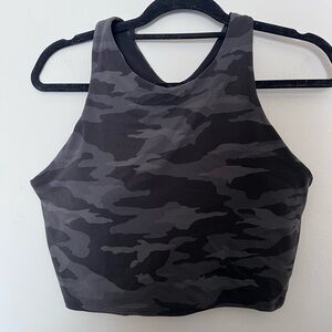 Athleta Black Logo Activewear Top with Built in Bra